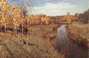 Levitan, Isaak Golden autumn oil painting